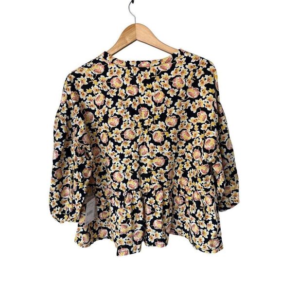 Free People Highlander Blouse in Dark Combo Size M - Picture 7 of 12